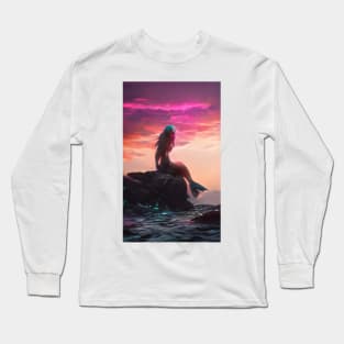 Mermaid beauty at sunset Long Sleeve T-Shirt